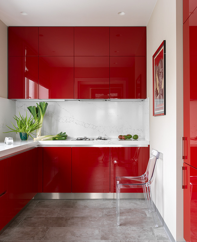 Черно-красная кухня (50 фото дизайна)