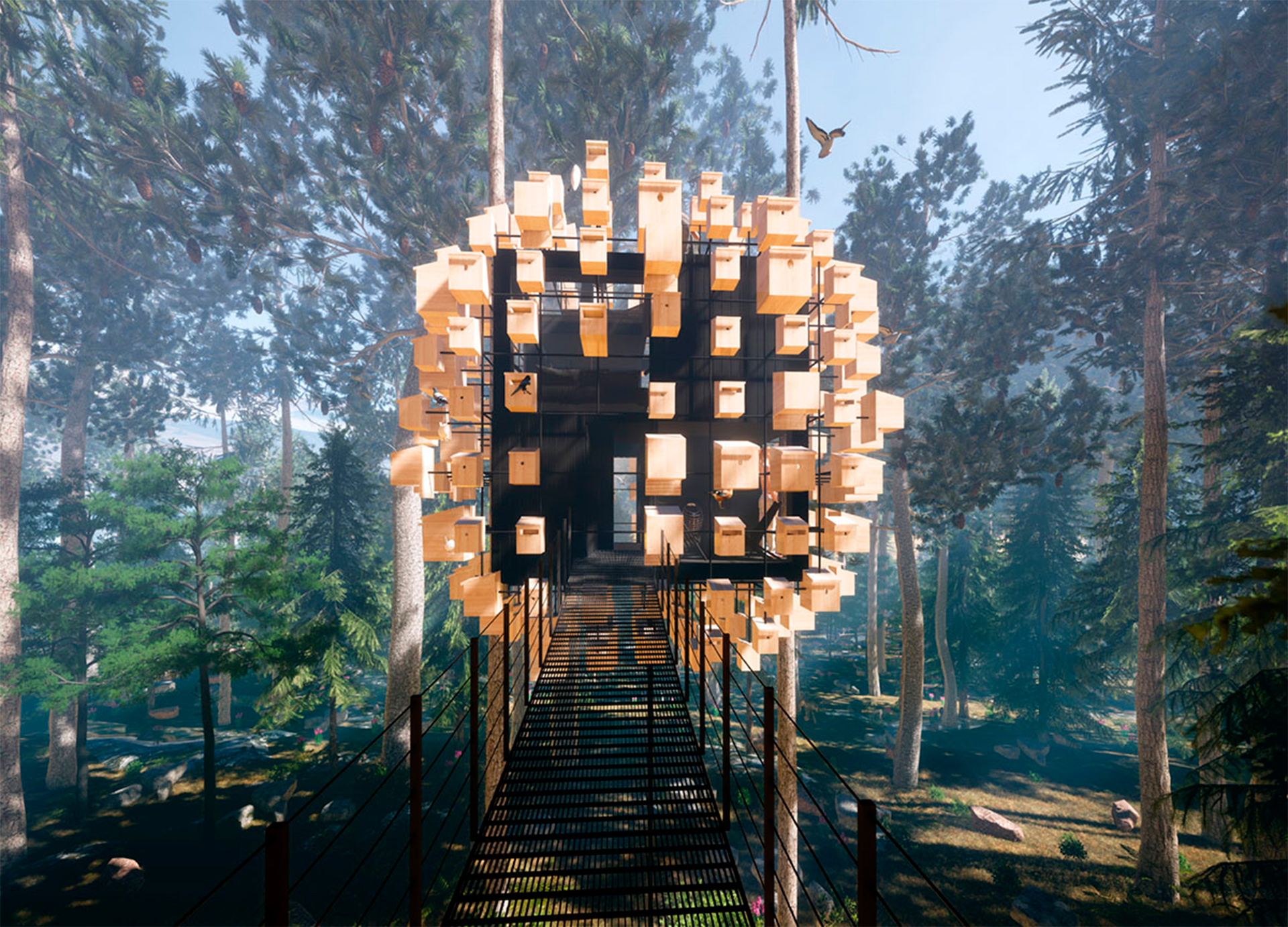 BIG: отель со скворечниками в Швеции