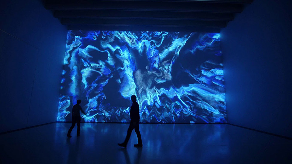 Мигель Шевалье. Магические инсталляции. Комната вдохновения в музее. Мигель Шевалье «жидкие пиксели 2015».