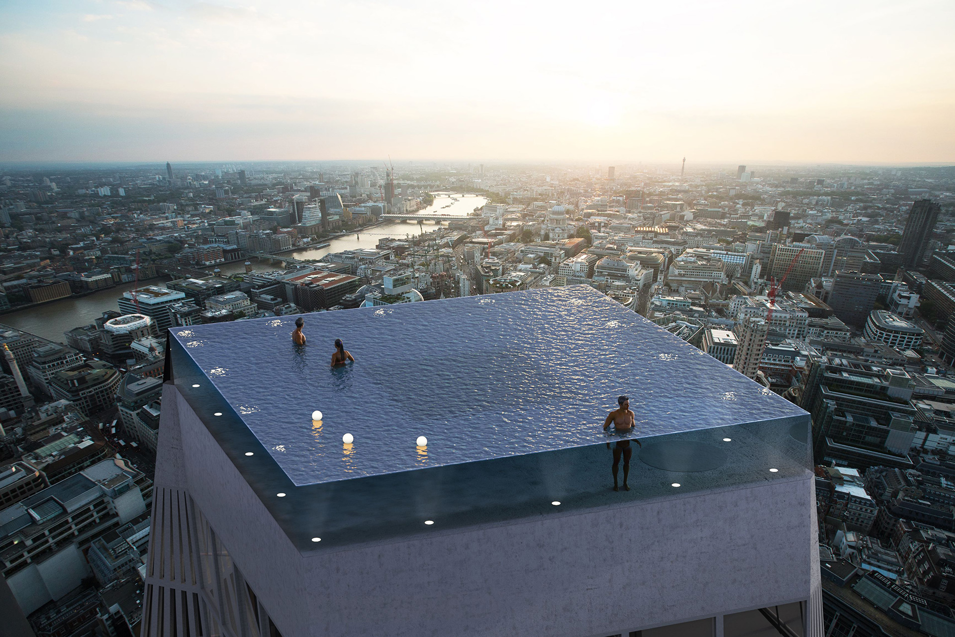 Бассейн на крыше в Лондоне
