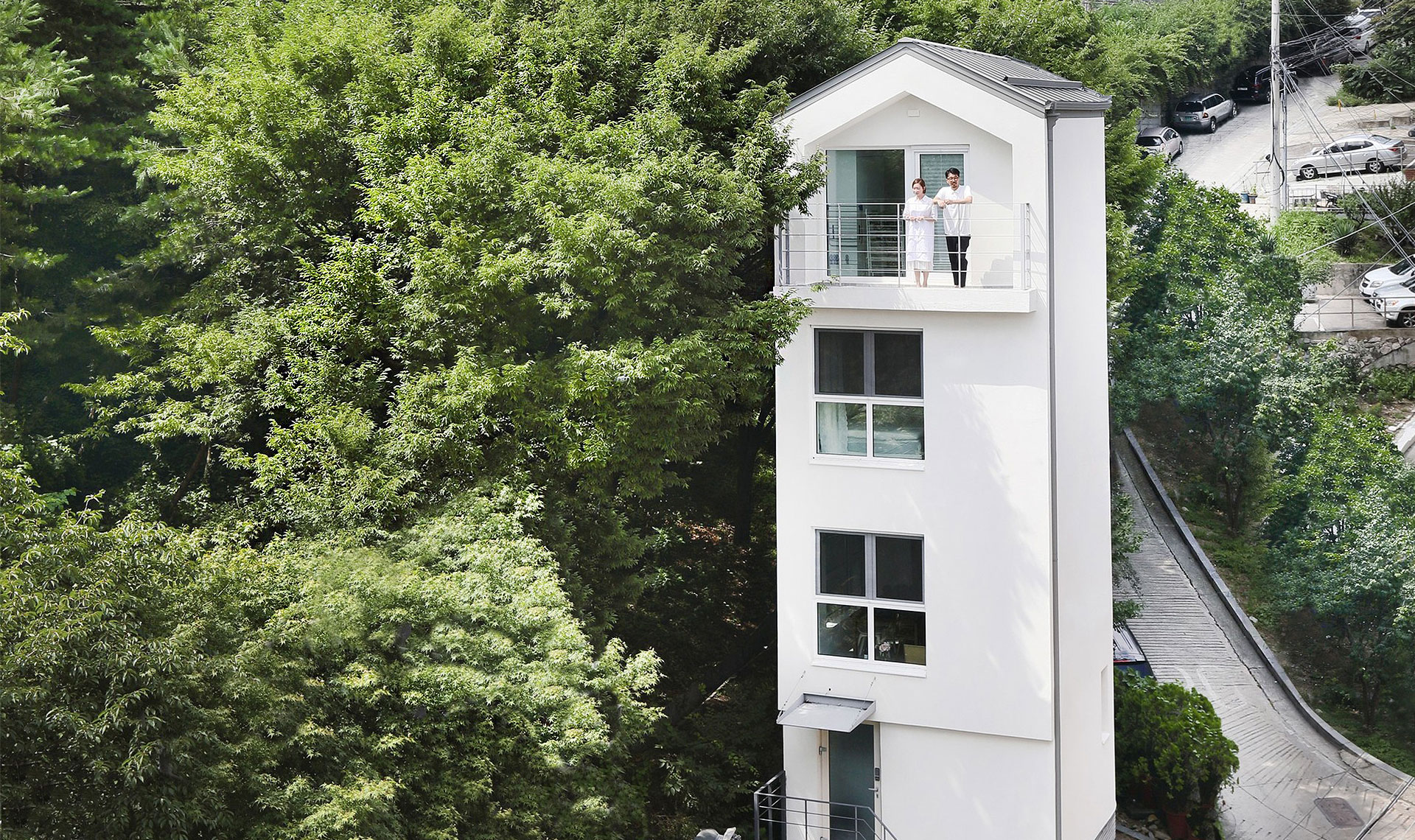 Smaller Architects: вертикальный микро-дом в Сеуле