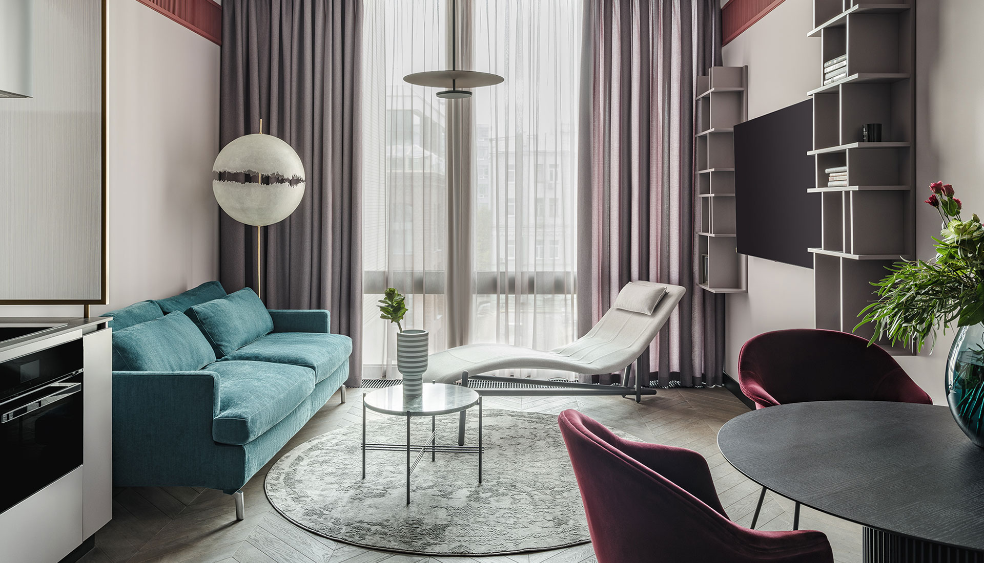 Цвет в интерьере: квартира 58 кв. метров в Москве по проекту DR House