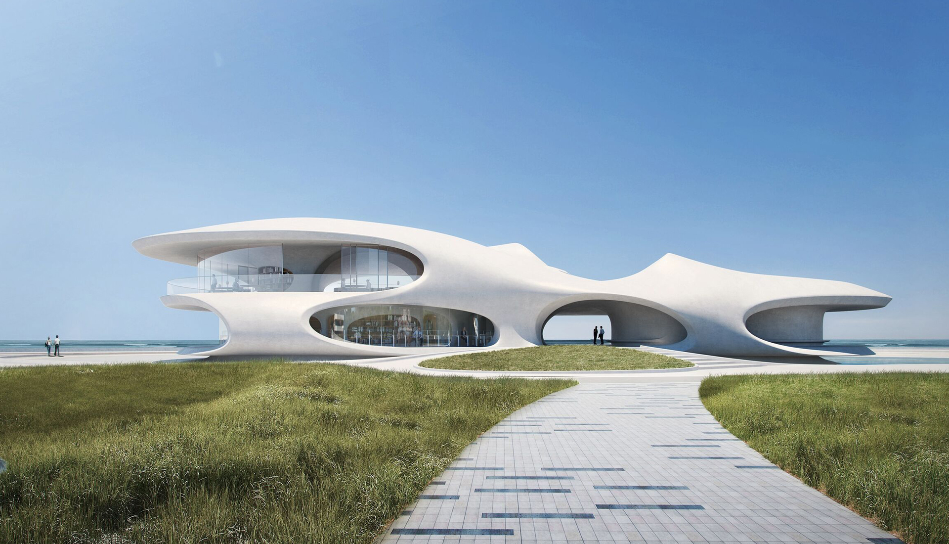 MAD Architects: проект библиотеки на острове Хайнань