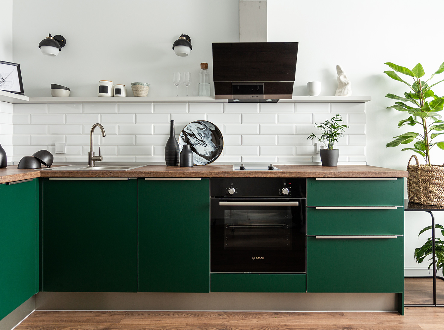 Зеленая кухня фото
