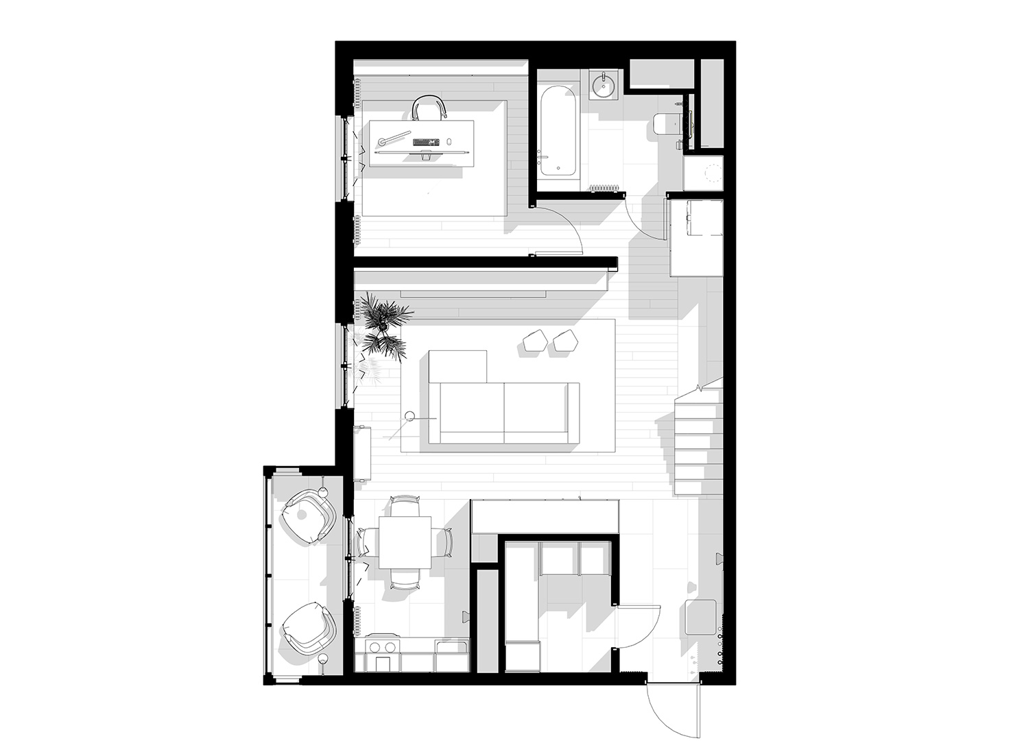 планировка двухэтажной квартиры фото