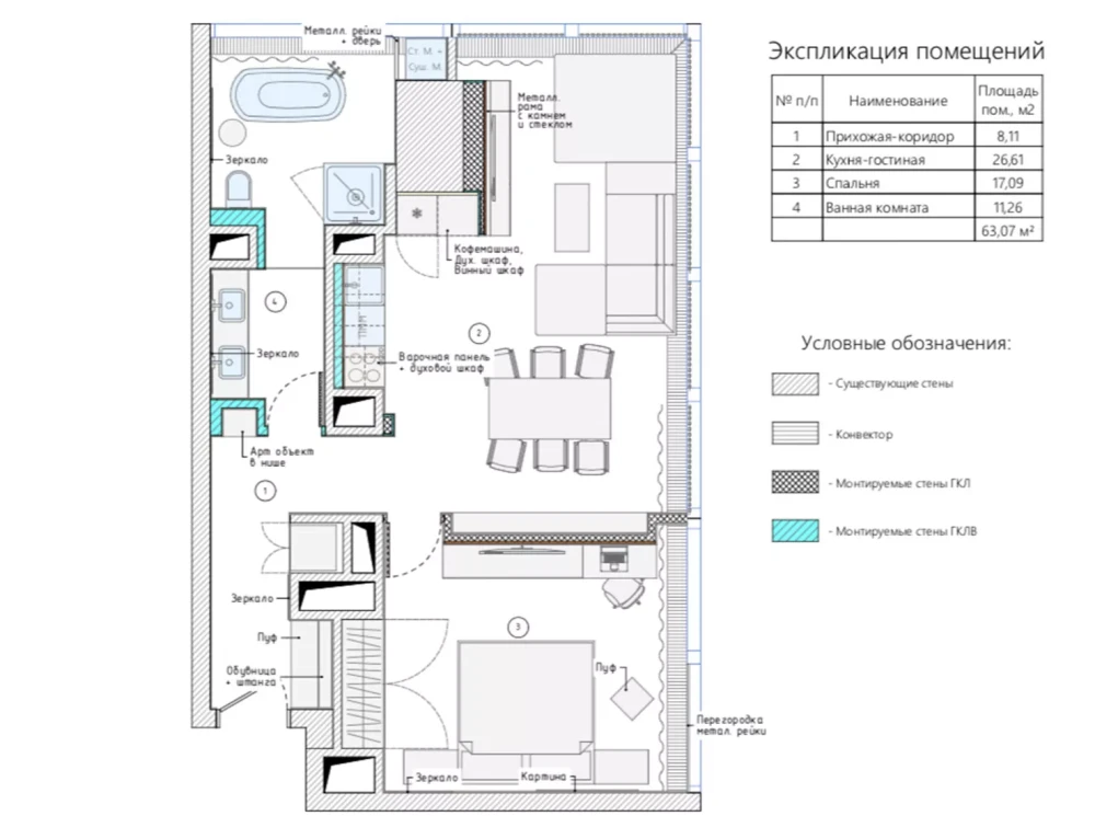 Планировка квартиры 70 кв метров фото