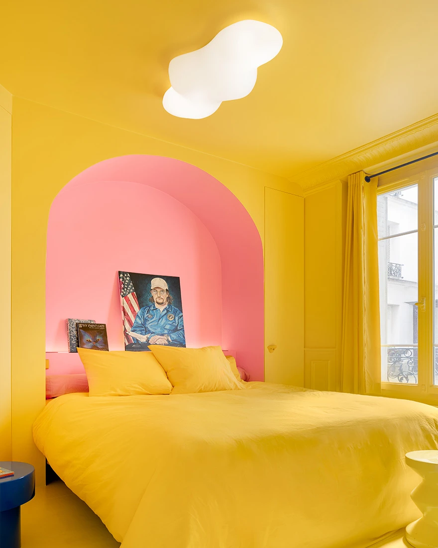 желтая спальня фото
