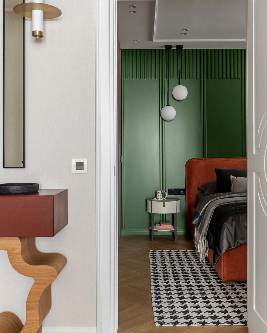 зеленая спальня фото