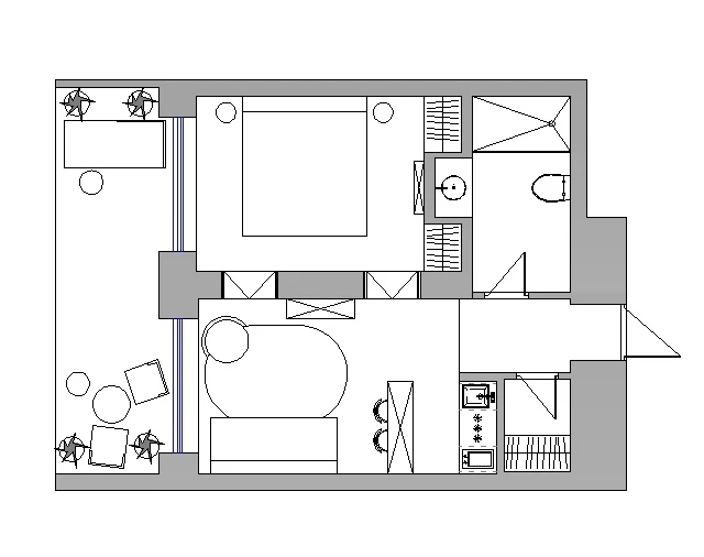 планировка квартиры 49 кв. метров фото