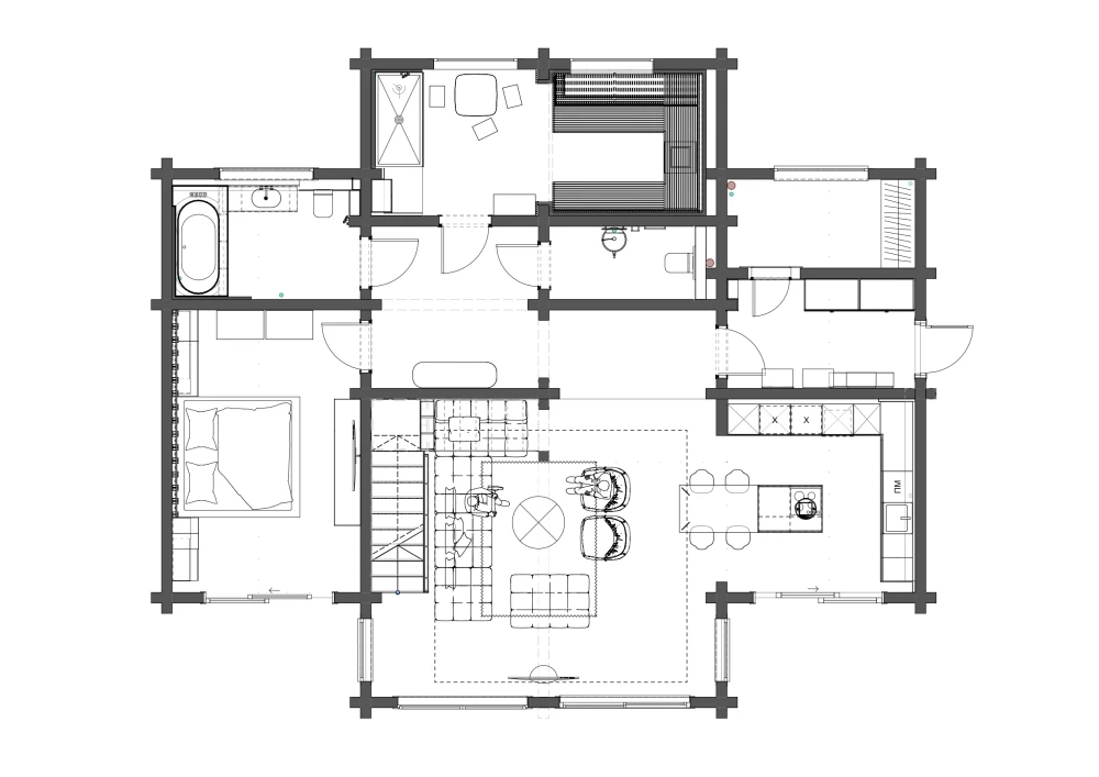 Планировка загородного дома фото