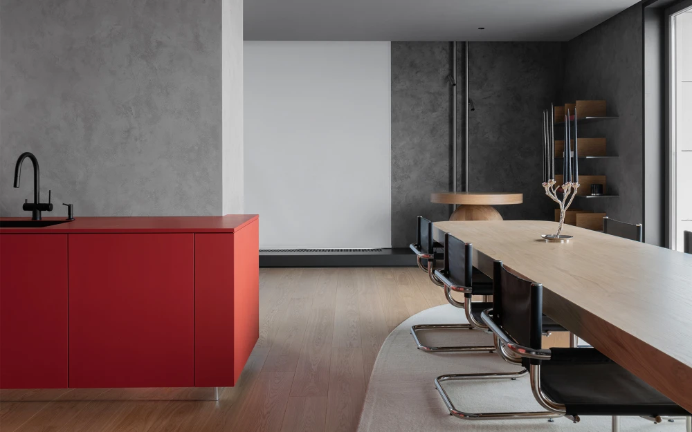 красная кухня фото