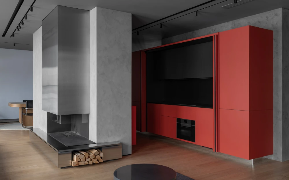 Красный в интерьере фото