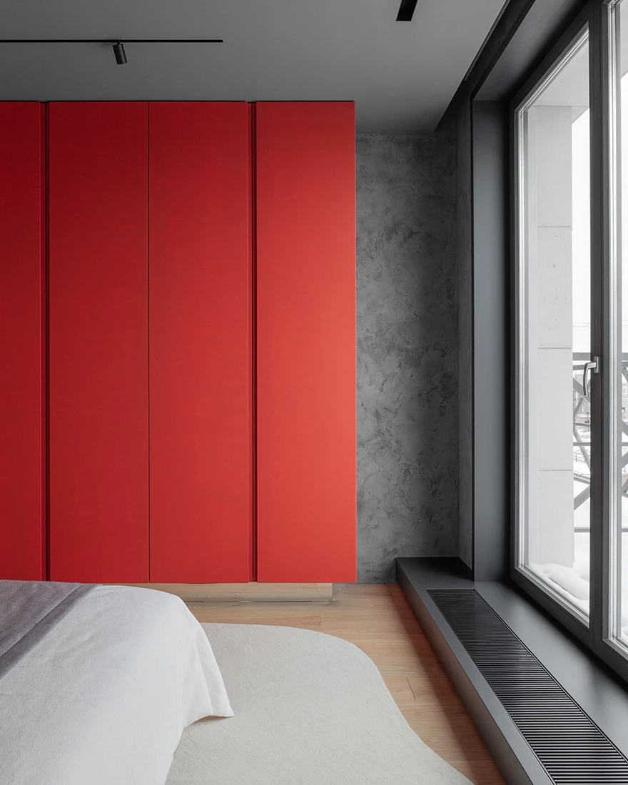 Красный в интерьере фото