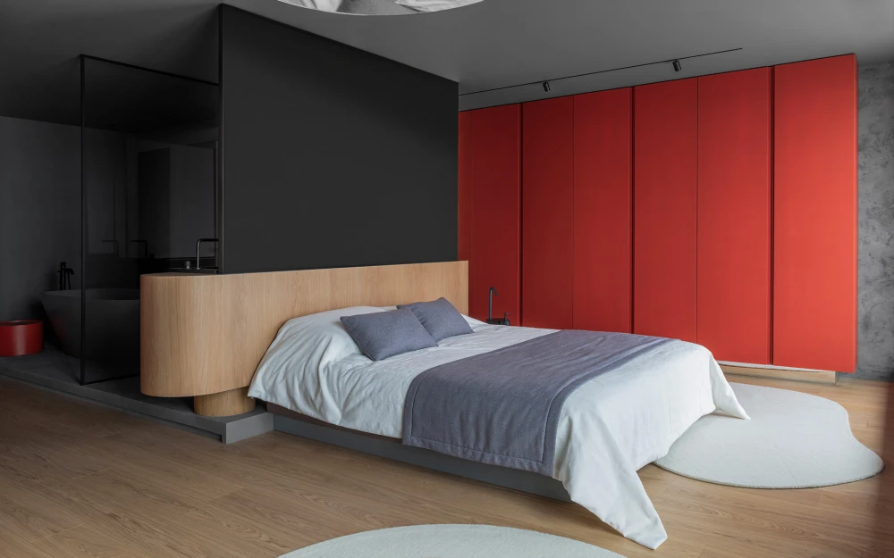 красная спальня фото