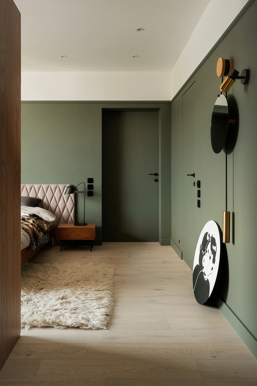 зеленая спальня фото