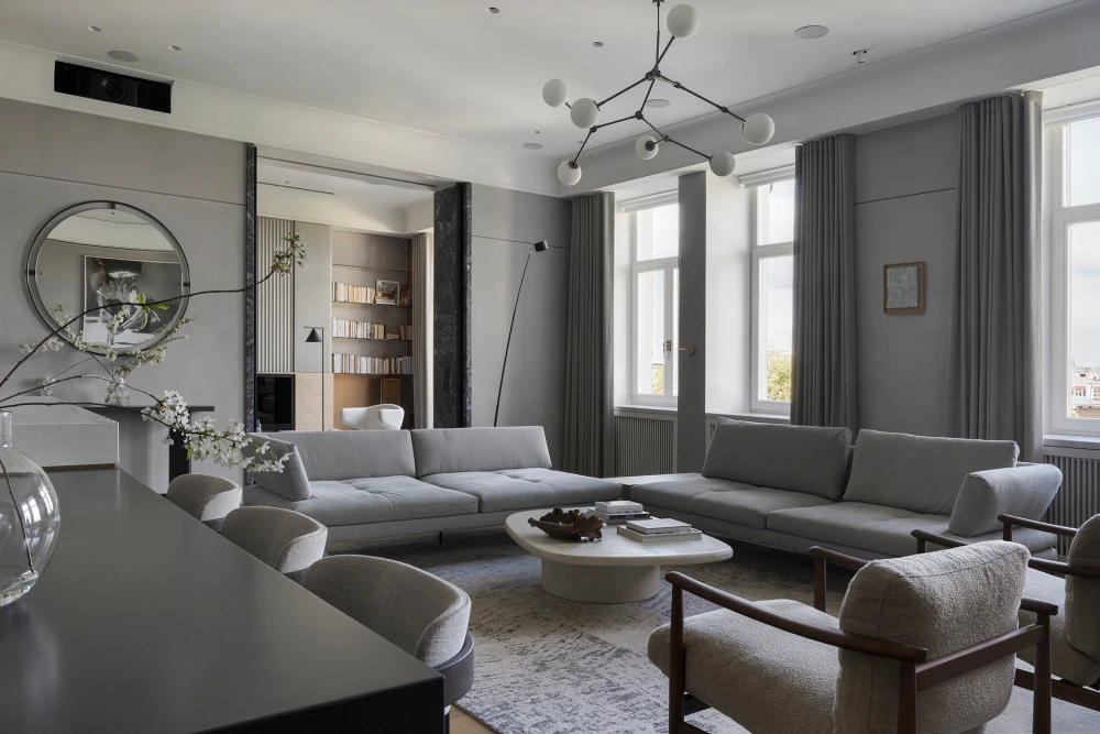 Серый в интерьере фото