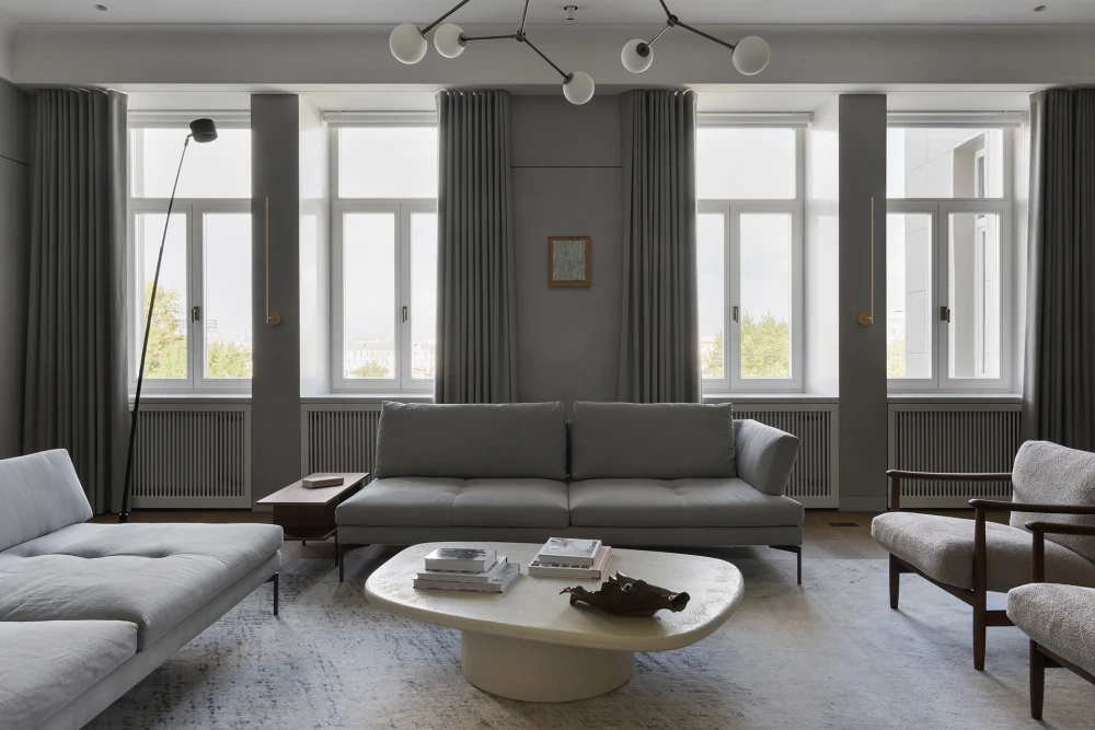 Серый в интерьере фото