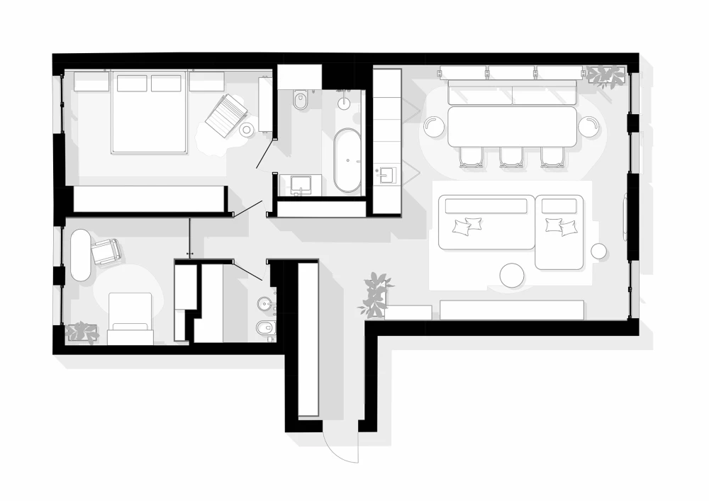 Планировка квартиры 100 кв м фото