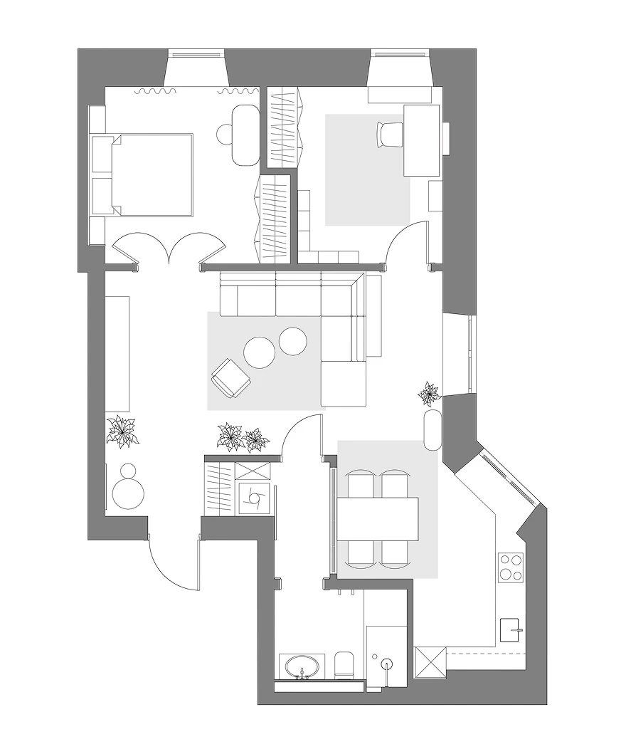Планировка квартиры 70 кв метров фото