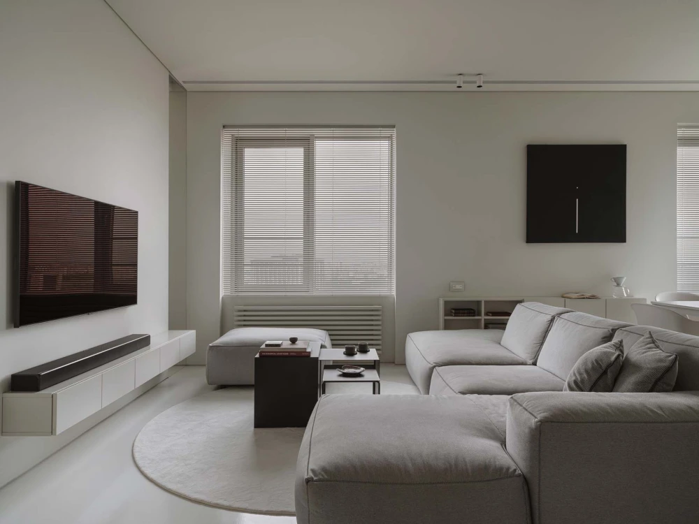 белая гостиная фото