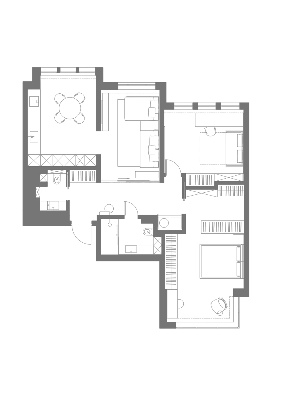 Планировка квартиры 90 кв метров фото
