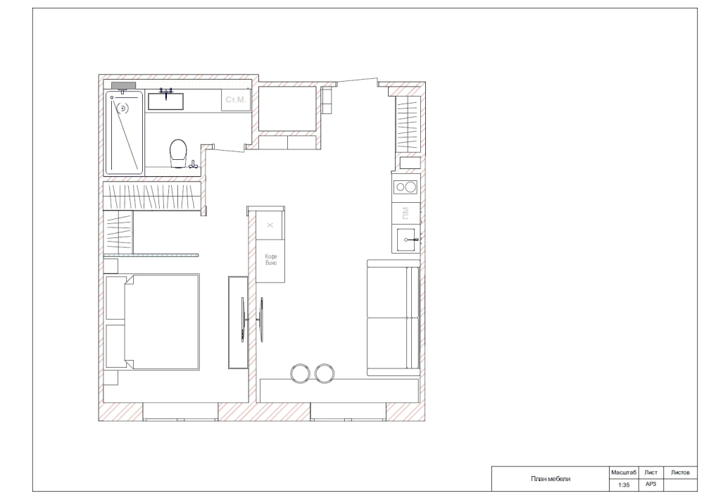 Планировка квартиры 40 кв м фото