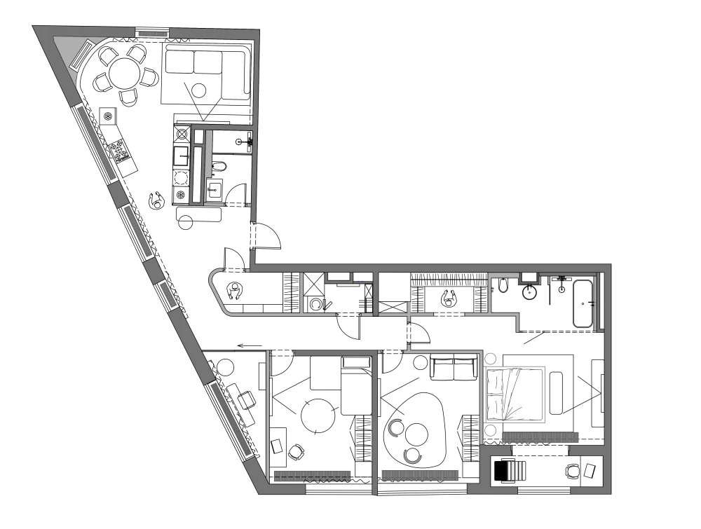 Планировка квартиры 130 кв. метров фото