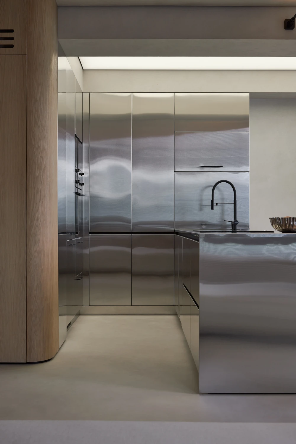 стальная кухня фото