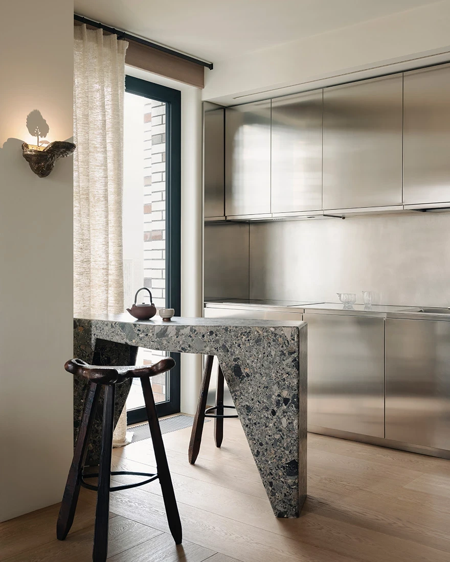 стальная кухня фото