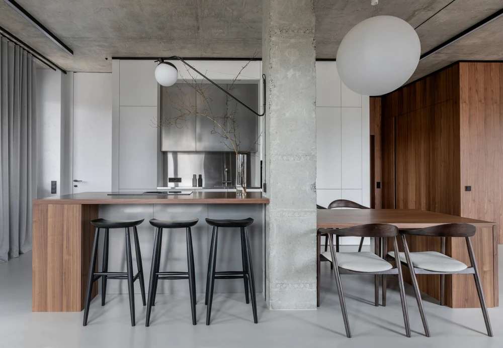 стальная кухня фото