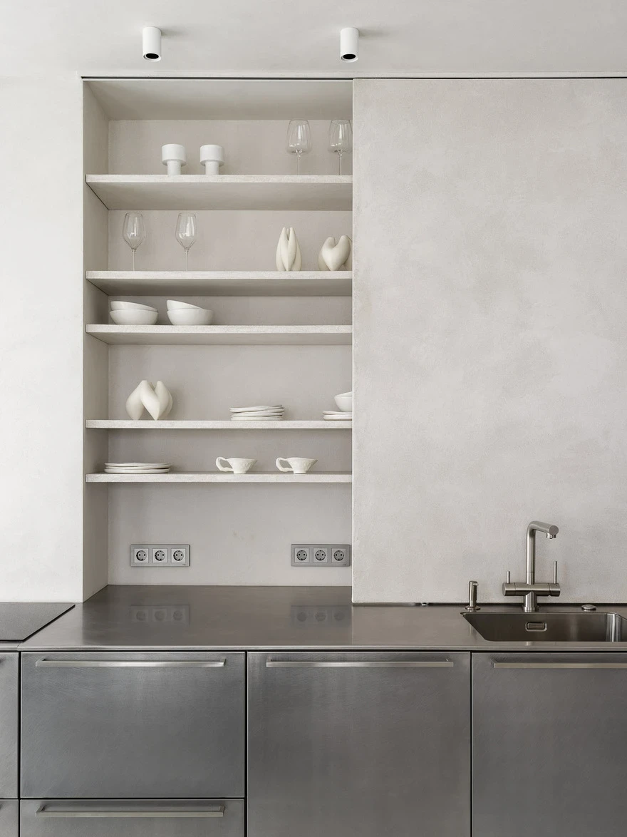 стальная кухня фото