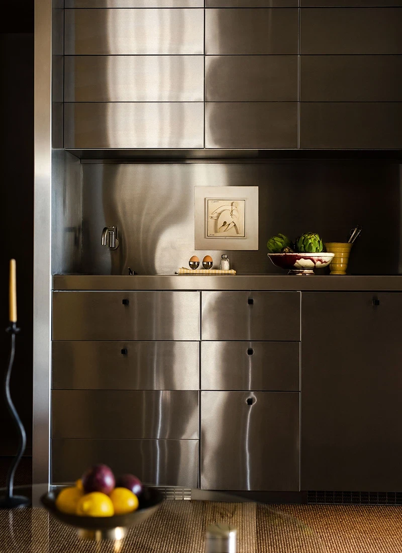 стальная кухня фото