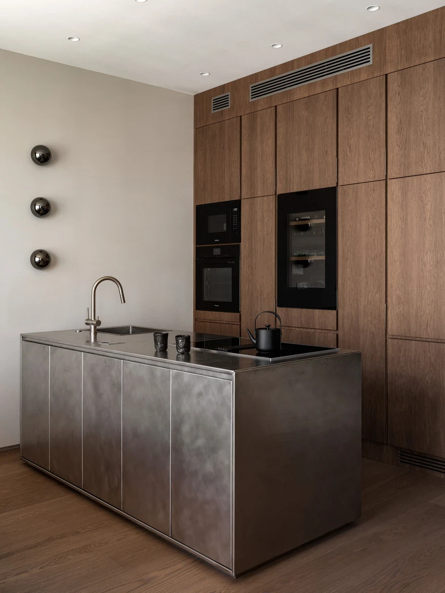 стальная кухня фото