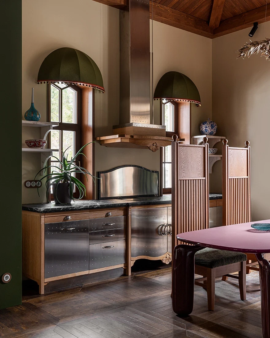 стальная кухня фото