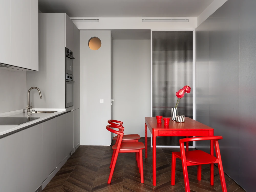 Красный в интерьере фото