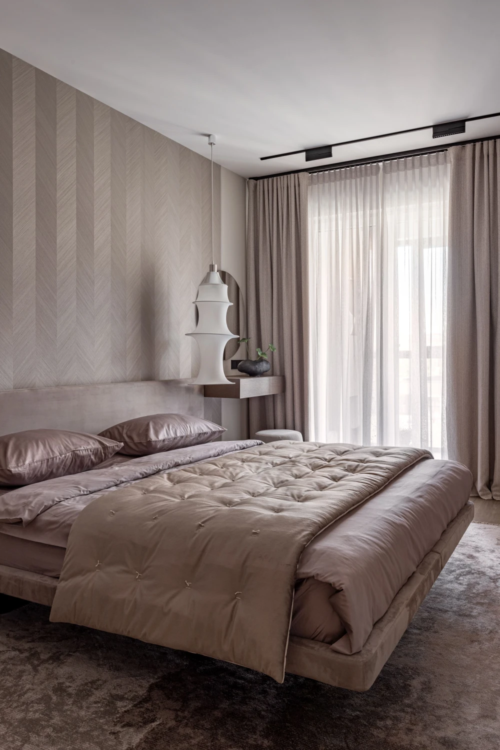 бежевая спальня фото