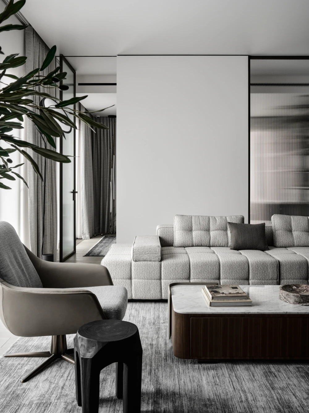 монохромная квартира фото