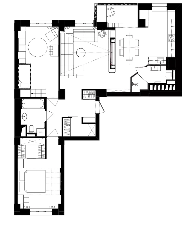 3 One-Bedroom Apartments with Floor Plans Apartment floor plans, Floor plans, Ap