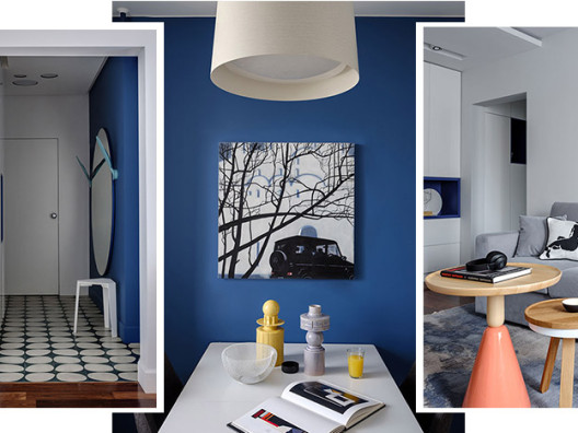 Studio25: квартира с акцентным синим цветом