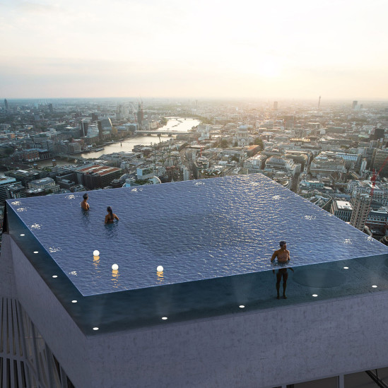 Бассейн на крыше в Лондоне