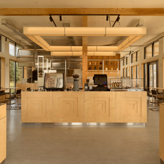 Модернистское кафе-пиццерия на природе: проект FruitDesign с акцентом на созерцание