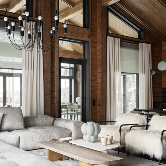 Загородный дом в духе современного шале по проекту Atelier Deco и Елены Пясецкой