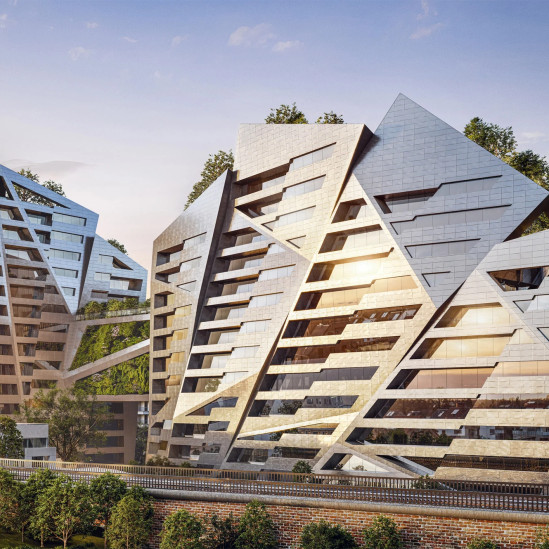 Studio Libeskind: здание с геометричными фасадами в пригороде Парижа