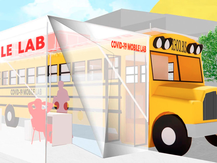 Архитекторы в помощь врачам: тесты в школьном автобусе