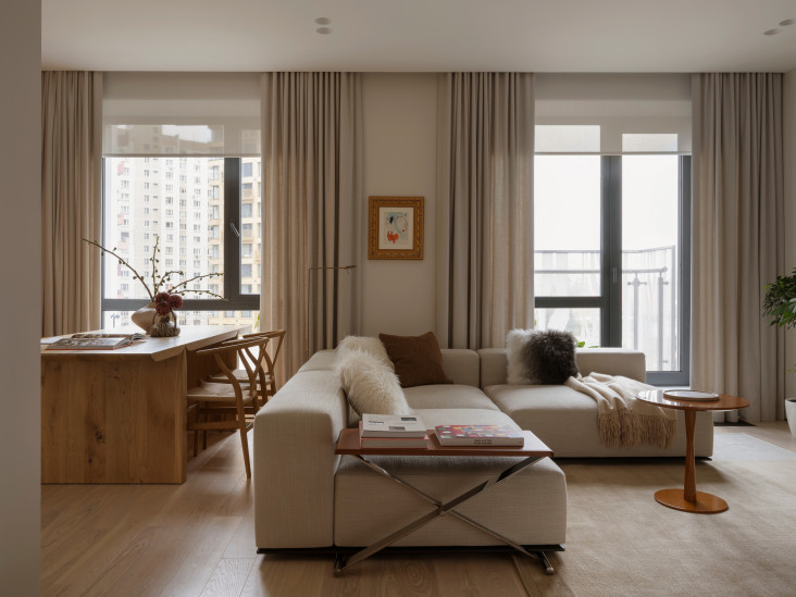 Квартира для ценителей природы и минимализма в Москве: проект Wproject design