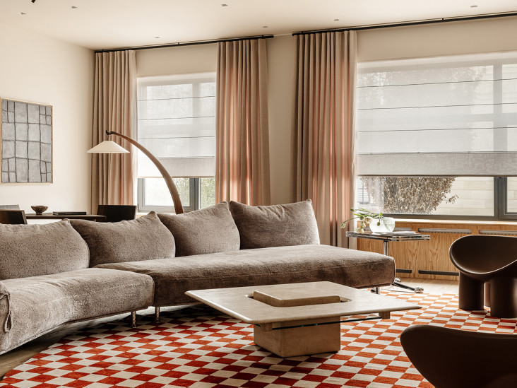 Подмосковный дом дизайнера Леси Гришиной: mid-century в интерпретации 5545 studio