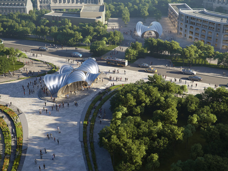 Zaha Hadid Architects: начато строительство новых станций Днепровского метрополитена