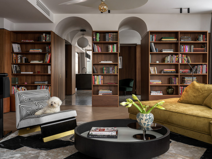 Резиденция из трех квартир в московской новостройке: проект Елены Горенштейн