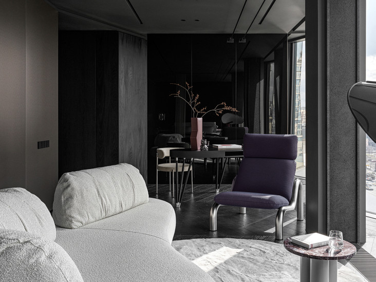 Брутальный минимализм в московской квартире по проекту бюро P+Z interiors