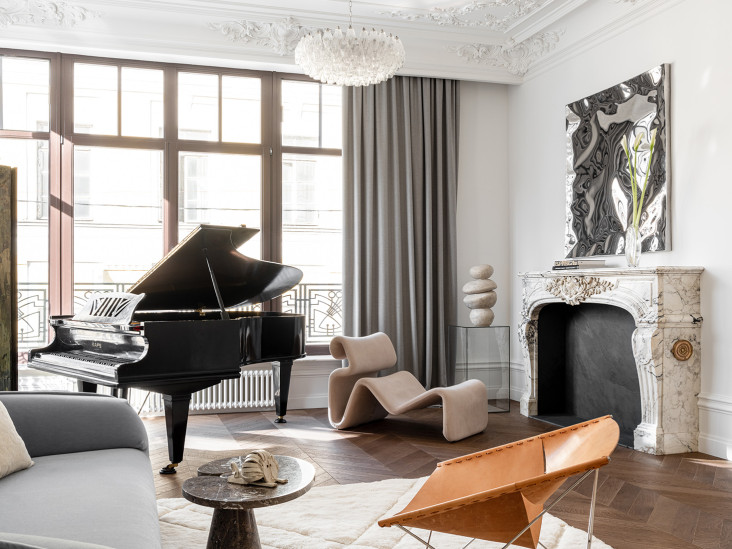 Ruger Design: атмосфера парижских домов эпохи барона Османа в интерьере московской квартиры